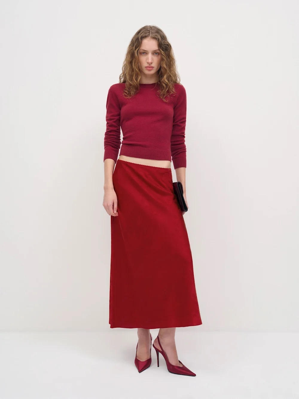 Reformation Layla Skirt In sangre jacquard, brand new without tags, never worn.